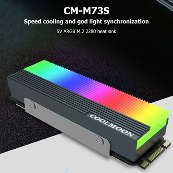 COOLMOON CM-M2A ARGB SSD Радиатор Cooler M.2 2280 Твердотельный Радиатор жесткого диска 1