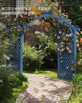 Антикоррозийная деревянная арка, цветочная рама, каркас из вьющейся лозы, вилла, виноградная рама из массива дерева, внутренний двор, наружная арочная дверь 1