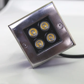 Водонепроницаемый квадратный светодиодный подземный светильник мощностью 4 Вт, огибающий фонарь для ног, лестничный светильник, заглубленные лампы наружного освещения 2