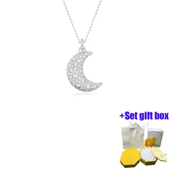 Высококачественное женское ожерелье-цепочка с серебряной инкрустацией в виде луны на ключице, подходящее для красивых женщин, бесплатная доставка 1