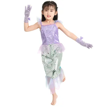Карнавал Русалочки для девочек, маскарадный костюм принцессы на Хэллоуин 1