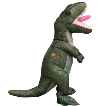 Надувной динозавр T-Rex для взрослых, костюмы для косплея, Аниме на Хэллоуин, забавная ролевая игра для вечеринки, костюмы Disfraz, Платье 2