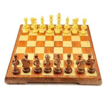 Новые Международные шахматные шашки, складные магнитные Настольные шахматы из высококачественного дерева, английская версия, три размера 1