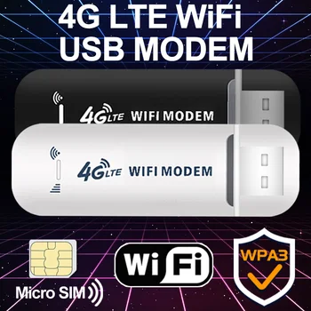НОВЫЙ беспроводной 4G LTE WiFi 150 Мбит/с USB-ключ-модем, портативный маршрутизатор, мобильный широкополосный адаптер Sim-карты MU-MIMO для домашнего офиса 1