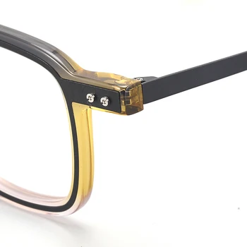 Оправы для очков из ацетата Pilot, мужские Винтажные оптические очки, оправа для пресбиопии, Очки в полной оправе, Высококачественные очки 2