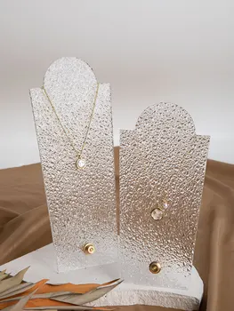 Прозрачная Подставка для показа ожерелья, акриловый кронштейн для шеи, чувство дизайна, Реквизит для показа ювелирных изделий 2