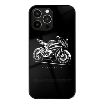 Чехол из Закаленного Стекла Yzf-R6 Для Iphone 14 13 12 11 Pro Xs Max Mini Xr 8 7 6S 5S Case Moto Bikes Автомобиль Мотоциклы Мотоциклы 1
