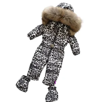 스키복 Детская одежда, детский пуховик, Цельный комбинезон, Мужская и женская детская пуховая куртка, межсезонный комбинезон 1