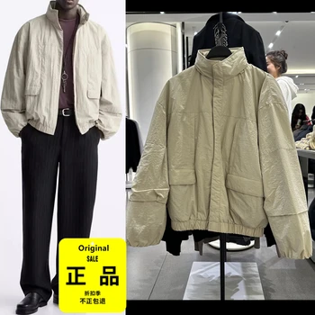 Лучшая цена нейтральное пальто для молодых мужчин 2023 года, модное уличное пальто ~ Влажный воск > Qrcart.ru 11