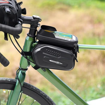 1,5-литровая велосипедная сумка для багажника, водонепроницаемая велосипедная седельная сумка, Велосипедная сумка для мобильного телефона, Светоотражающий сенсорный экран, аксессуары для велосипеда 1