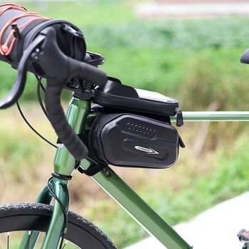 1,5-литровая велосипедная сумка для багажника, водонепроницаемая велосипедная седельная сумка, Велосипедная сумка для мобильного телефона, Светоотражающий сенсорный экран, аксессуары для велосипеда 2