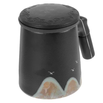 1 комплект Ситечко для фильтрации чая Керамическая кружка для воды Чайная чашка с крышкой и коробкой 2