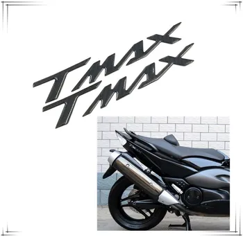 1 Пара мотоциклетных 3D наклеек 3D Mark T Max, наклейки из углеродного волокна, эпоксидная смола для Yamaha TMAX 500 530 T Max, T-Max 500 530 1