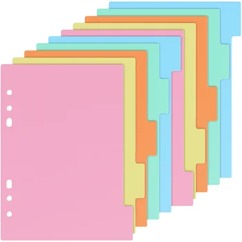 10 шт разделителей вкладок 6 отверстий Пластиковые этикетки Разделители для блокнота-планировщика формата А5 1