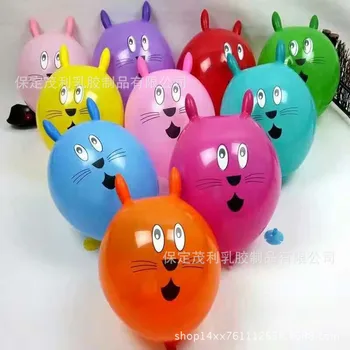 10шт Случайно напечатанных латексных воздушных шаров в форме кролика детский игрушечный шар мультяшные воздушные шары с животными украшение дня рождения 2