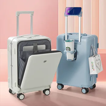 20/24-дюймовый дорожный чемодан на колесиках, USB-кейс для багажа на колесиках, многофункциональная сумка-тележка для багажа, пароль для легкого багажа 1