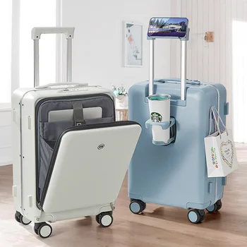 20/24-дюймовый дорожный чемодан на колесиках, USB-кейс для багажа на колесиках, многофункциональная сумка-тележка для багажа, пароль для легкого багажа 2
