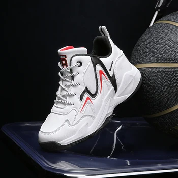 2023 Новых подростковых баскетбольных спортивных ботинок, нескользящих резиновых баскетбольных ботинок для мальчиков, кроссовок с высоким берцем, удобных уличных кроссовок 1