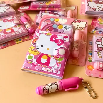 24шт Канцелярский буклет Sanrio Hello Kitty, Приз, Милая Маленькая девочка с шариковой ручкой, Офисный набор, Оптовые Студенческие принадлежности 1