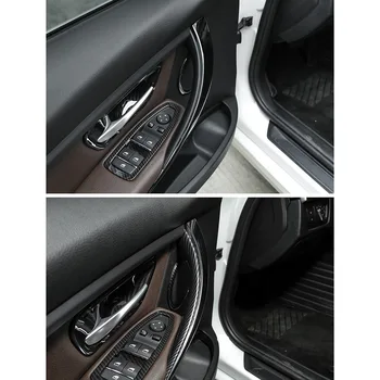 2шт ABS Внутренняя Дверная Ручка Тянет Защитный Чехол для BMW 3 4 Серии 3 Серии GT F30 F35 2013-2019 Черный 2