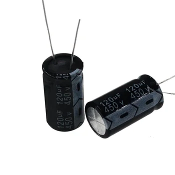 2ШТ алюминиевый электролитический конденсатор 120 мкФ 450 В 120MFD 450 Вольт 18 * 35 мм радиальный 1