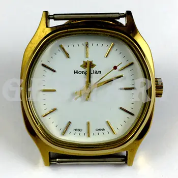 33 мм Ручные Механические Часы HONGLIAN Белый Циферблат Золотой Гвоздь Квадратный Золотой Корпус 1