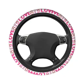 38 см Чехол Для Рулевого Колеса Автомобиля XOXO LOVE Универсальный Опрятный Розовый Автомобиль-стайлинг Красочные Аксессуары Для Рулевого Колеса 2