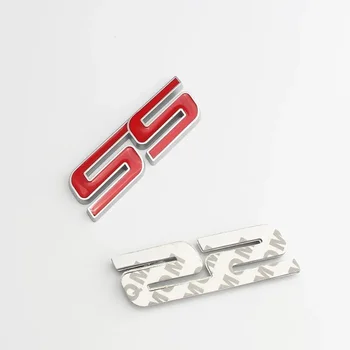 3D металл, черный, белый, красный Логотип, эмблема SS, Значок на крыле автомобиля, наклейка на багажник для Chevrolet Camaro, Аксессуары для наклеек SS 2