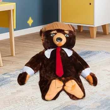 65 см Кукла-Козырь Медведь Плюшевый Медведь Игрушки С Накидкой с Патриотическим Флагом США Забавная Декомпрессионная Игрушка Colle 2