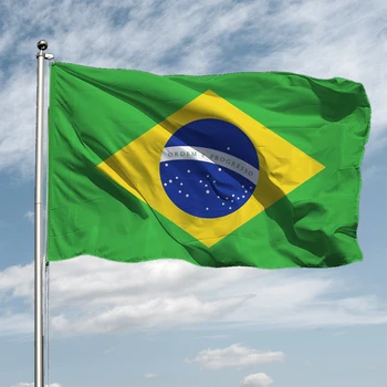 90x150cm Национальный Флаг Бразилии Висит Полиэстер Бразилия Бразильский Баннер Флаг для Празднования 1