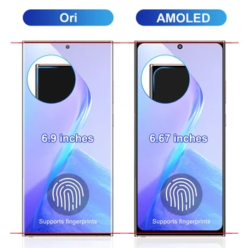 AMOLED Note 20 Ultra Screen в сборе для Samsung Galaxy Note20 Ultra 5G N985F N986B ЖК-дисплей Цифровой Сенсорный Экран с рамкой 2