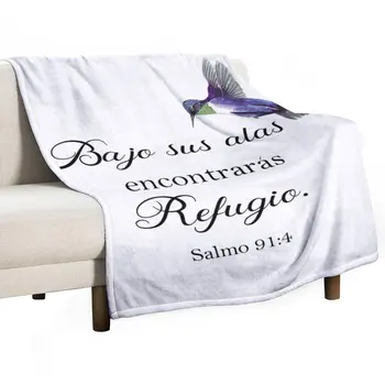 Bajo sus alas encontraras refugio Стих Из Испанской Библии Salmo 91 Плед одеяла и Детские Одеяла Для Дивана Тонкие Одеяла 1