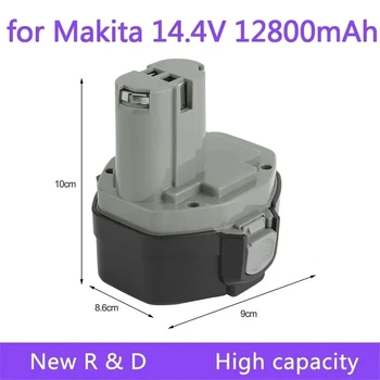 Batería de repuesto para Makita, 14,4 V, NI-MH, 12800mAh, 14,4 V, PA14, 1420, 1422, 1433, 1434, 1435, 1435F, 192699-A