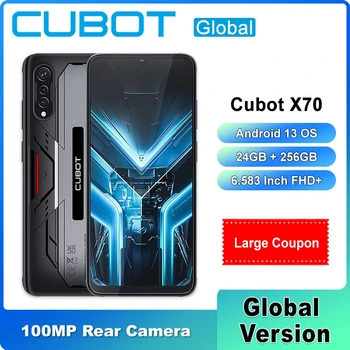 Cubot X70 6,583-дюймовый FHD + Смартфон Android 13 Helio G99 24 ГБ + 256 ГБ 100-Мегапиксельная Камера NFC 5200 мАч Аккумулятор С двумя SIM-картами 1