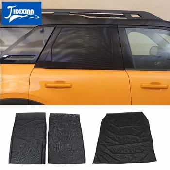 JIDIXIAN Car Window UV Sun Prevent Blocker Cover Shade Растягивающаяся Сетка Солнцезащитный Козырек Защитная Сетка для Ford Bronco Sport 2021 2022 1