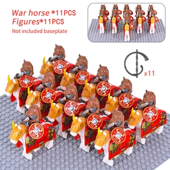 MOC Средневековый Рим, Фигурки замка Сигнифер, Римские солдаты, боевой конь, военные строительные блоки, Кирпичи, Игрушки для детей, Рождественские подарки 2