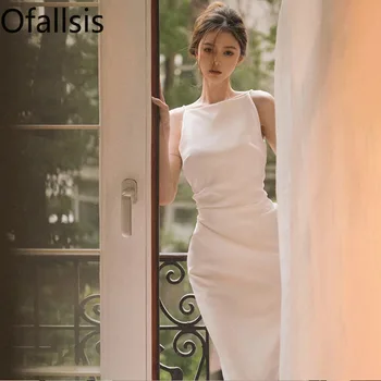 Лучшая цена роскошное элегантное женское белое кружевное платье с высокой вышивкой, женское летнее французское элегантное длинное платье с узкой талией 2023 года ~ Ручки для рисования > Qrcart.ru 11
