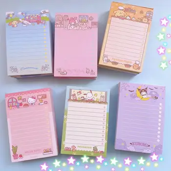 Sanrio Notes Блокнот Kuromi Melody, Цветная бумага, кирпичи, Памятки для студентов, Черновик, комментарии, бумага для заметок Оптом