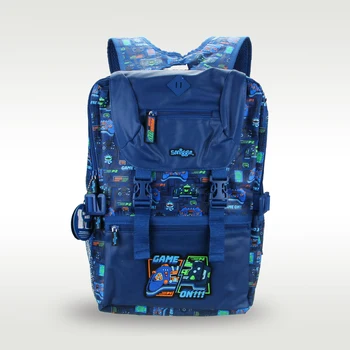 Австралия, высококачественный оригинальный детский школьный рюкзак Smiggle для мальчиков, рюкзак для учеников, водонепроницаемый, износостойкий, дышащий, 18 дюймов 1