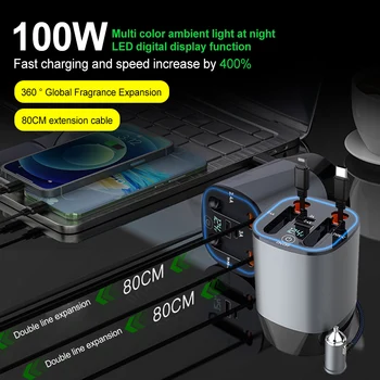 Автомобильное зарядное устройство USB Type C, адаптер для быстрой зарядки автомобильного телефона для iPhone 13 12 Xiaomi Huawei Samsung Huawei Quick Charge 1