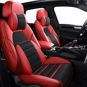 Автомобильные Кожаные чехлы для сидений Audi Q3 2019-2021 Автоаксессуары Полный комплект интерьера Зимний Центр дропшиппинга на заказ 1