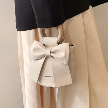 Брендовая дизайнерская сумка с бантом, женская летняя новая модная универсальная сумка-мессенджер, модная женская портативная сумка-мешок 1