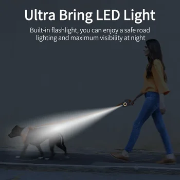 Ведущий светящийся прогулочный светодиодный фонарь для домашних животных, бегущая собака, щенок, Автоматические ремни для поводка, мода на выдвижные 2