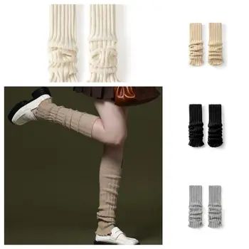 Гетры Harajuku, кавайные однотонные носки в японском стиле, вязаные чулки для ног в стиле балеткор 1