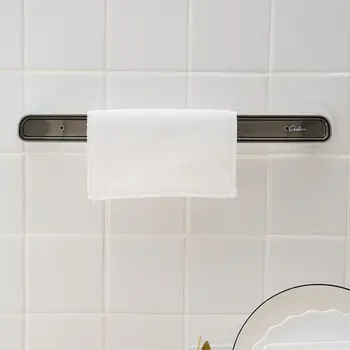 Держатель для полотенец Устойчивая к коррозии вешалка для полотенец Прочная самоклеящаяся вешалка для полотенец Компактный органайзер для ванной комнаты Полка для принадлежностей