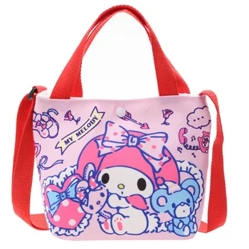Детская холщовая сумка Sanrio My Melody 2022, Милая мультяшная сумка Через плечо, Модный кошелек для монет 1