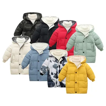 Лучшая цена Пуховик для мальчиков, куртка, хлопковая верхняя одежда, ветрозащита 2023 года В наличии, Утепленная бархатная зимняя теплая лыжная одежда, детская одежда ~ Детская одежда > Qrcart.ru 11