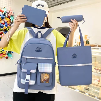 Женский рюкзак 4 В 1, множество карманов, рюкзак для путешествий, модные дизайнерские школьные сумки, рюкзаки-органайзеры большой емкости 1