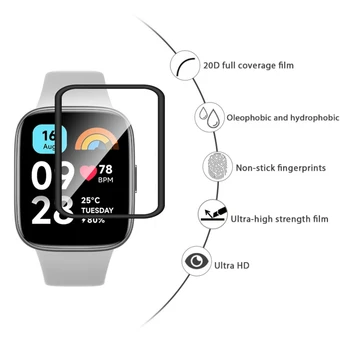Защитная пленка для экрана Redmi Watch 3 Active Мягкая изогнутая защитная пленка с полным покрытием для Redmi Watch3 Lite Active Не стеклянная 2