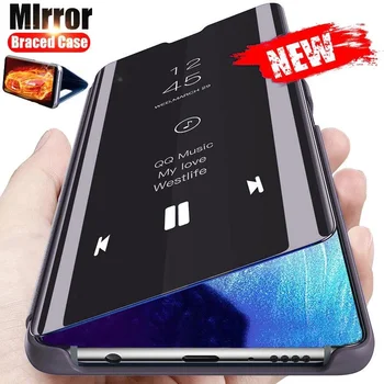 Зеркальный Флип-чехол для Samsung Galaxy A53 5G A54 A70S A50 A40 A34 A20 A20S A10 A11 A21 A21S A31 A14 A51 A71 A01 Core Cover Carcasa